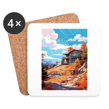 Mount Lemmon Arizona Vintage Reiseposter WPA Kunst - Untersetzer (4er-Set) - Weiß - Vorne
