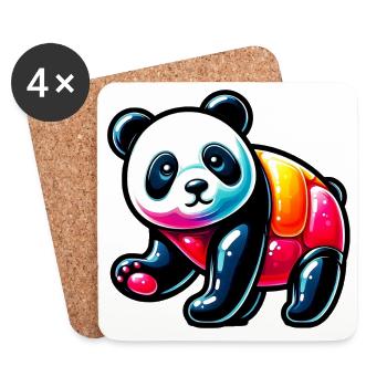 Panda - Untersetzer (4er-Set) - Weiß - Vorne
