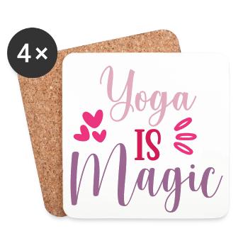 Le yoga, c’est magique - Dessous de verre (lot de 4) - blanc - Devant