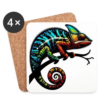 Chameleon - Coasters (set of 4) - white - Front