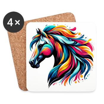 Horse - Coasters (set of 4) - white - Front