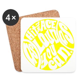 Hit the Ace as loud as you can Tennis ball Design - Untersetzer (4er-Set) - Weiß - Vorne