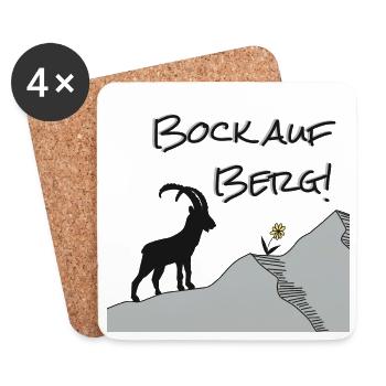 Fancy the mountain! For hikers and nature lovers... - Coasters (set of 4) - white - Front