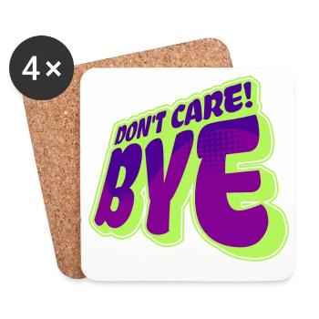 Cool saying: Doesn't matter, attitude, chill doesn't matter to me - Coasters (set of 4) - white - Front