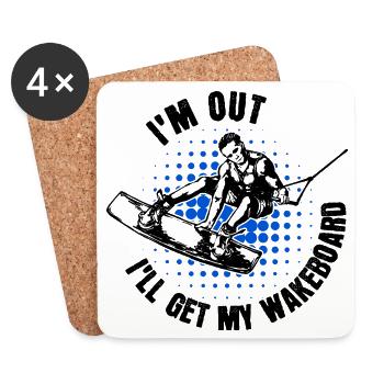 Kitesurfer Statement Wakeboard Surfing Wassersport - Untersetzer (4er-Set) - Weiß - Vorne