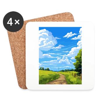 Hauraki Rail Trail New Zealand Travel Poster - Coasters (set of 4) - white - Front