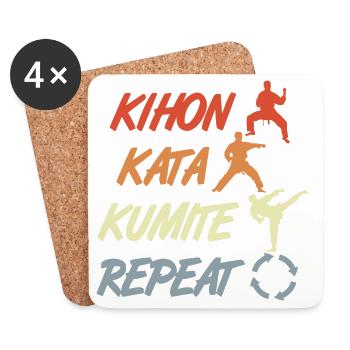 Pillars of Karate - Coasters (set of 4) - white - Front