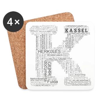motiv_kassel_k2 - Coasters (set of 4) - white - Front