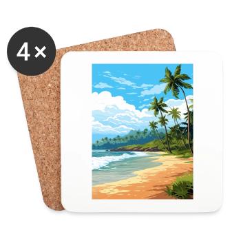 Gandoca Manzanillo Wildlife Refuge Costa Rica - Coasters (set of 4) - white - Front