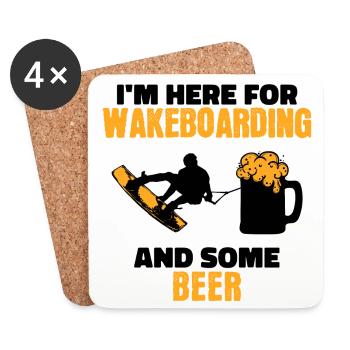 Wellenreiten Wakeboard Kitesurfer Statement Surfen - Untersetzer (4er-Set) - Weiß - Vorne