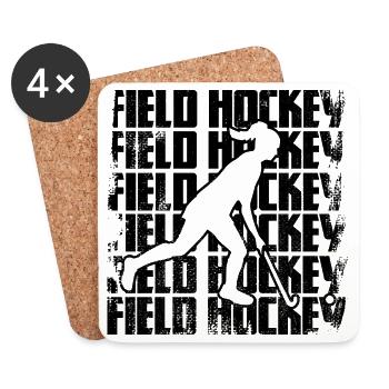 Hockey - Dessous de verre (lot de 4) - blanc - Devant