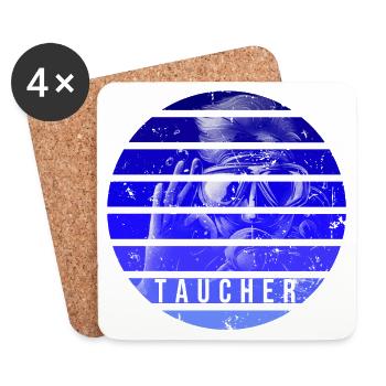 Taucher - Untersetzer (4er-Set) - Weiß - Vorne