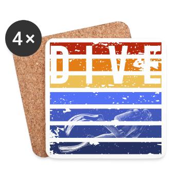 Dive - Untersetzer (4er-Set) - Weiß - Vorne
