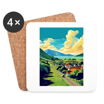 San Luis Argentinien Vintage Reiseposter Souvenir - Untersetzer (4er-Set) - Weiß - Vorne