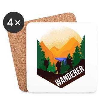 Wanderer - Untersetzer (4er-Set) - Weiß - Vorne