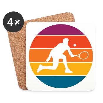 Tennis - Untersetzer (4er-Set) - Weiß - Vorne