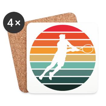 Tennis - Dessous de verre (lot de 4) - blanc - Devant