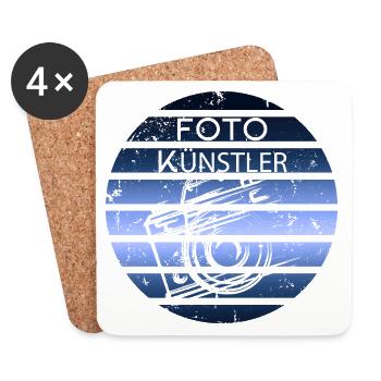 Foto Künstler - Untersetzer (4er-Set) - Weiß - Vorne