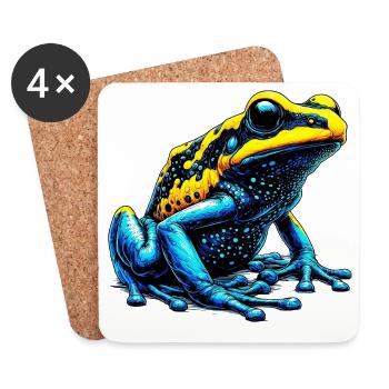 Grenouille - Dessous de verre (lot de 4) - blanc - Devant
