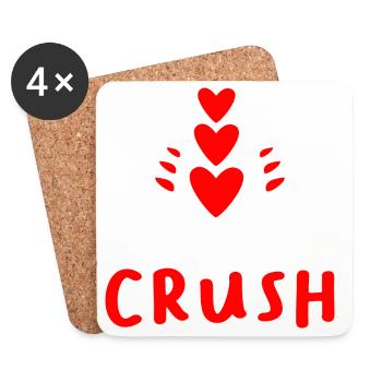 LIEBE. PAAR. ICH HABE GERADE GEHEIRATET. Junggesellinnenabschied. VALENTINSTAG. - Untersetzer (4er-Set) - Weiß - Vorne