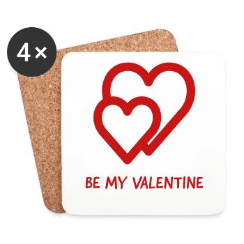 be my valentine - Untersetzer (4er-Set) - Weiß - Vorne