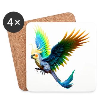 Regenbogennymph (03) - Untersetzer (4er-Set) - Weiß - Vorne