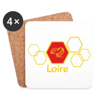 Loire - Dessous de verre (lot de 4) - blanc - Devant