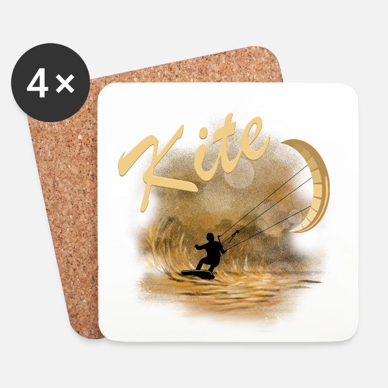 Kite - Untersetzer (4er-Set) - Weiß