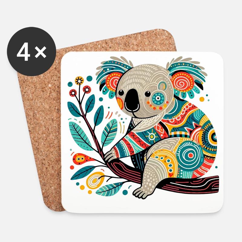 Koala - Untersetzer (4er-Set) - Weiß