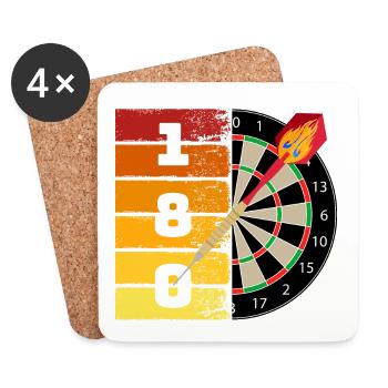 Darts 180 - Untersetzer (4er-Set) - Weiß - Vorne