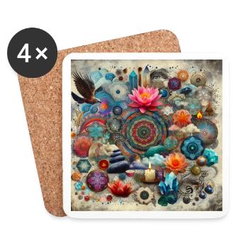 Zen Ornament - Coasters (set of 4) - white - Front