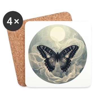 Butterfly Tone - Coasters (set of 4) - white - Front