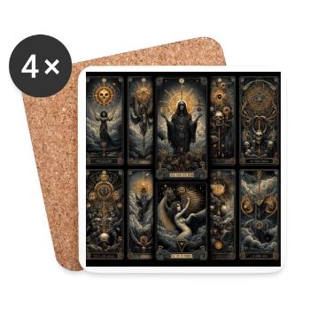 Tarot Shadows and Angels - Coasters (set of 4) - white - Front