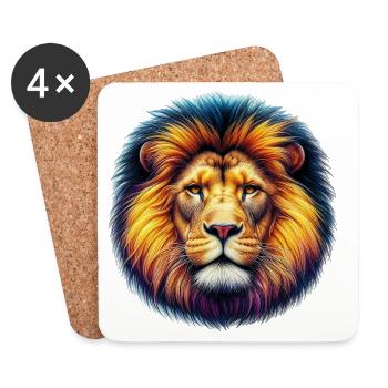 Lion - Coasters (set of 4) - white - Front