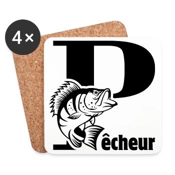 Fishing, fisherman, I'm a fisherman - Coasters (set of 4) - white - Front