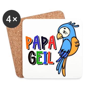 Jungle, Zoo, Saying, Zoo Animals, Africa, Parrot - Coasters (set of 4) - white - Front