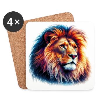 Lion - Coasters (set of 4) - white - Front