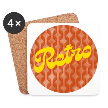 Retro - Coasters (set of 4) - white - Front