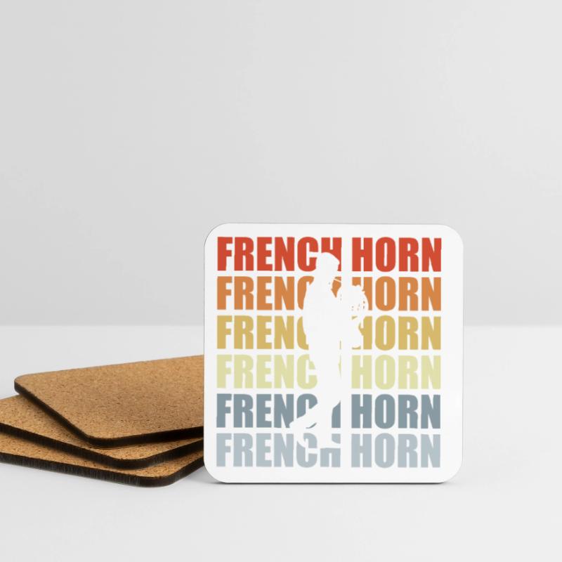 Corno retrò Sottobicchieri (set da 4 pezzi)