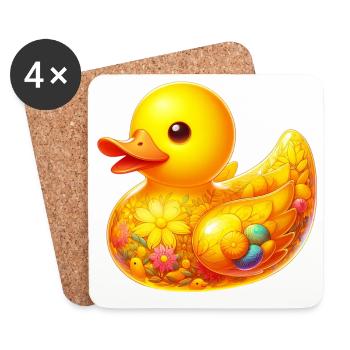 Duckling Duck Duck - Coasters (set of 4) - white - Front