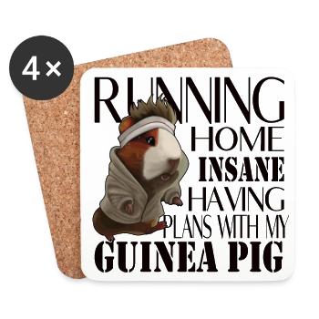 Guinea Pig Mom - Saying for Guineapig Lovers - Coasters (set of 4) - white - Front