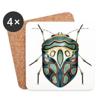 Sphaerocoris annulus fascinating creepy crawly - Coasters (set of 4) - white - Front