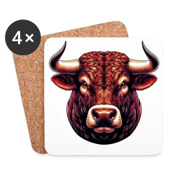Bull - Coasters (set of 4) - white - Front