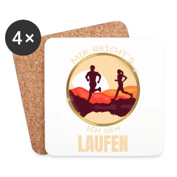 Mir reicht s - ich geh Laufen - Untersetzer (4er-Set) - Weiß - Vorne