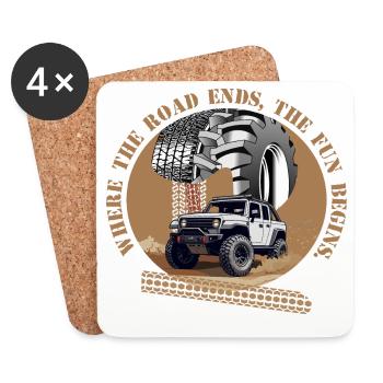 Off-Road Driver - Coasters (set of 4) - white - Front