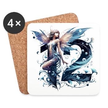 12 Jahre Fee Elfe Geburtstag Geschenk - Untersetzer (4er-Set) - Weiß - Vorne