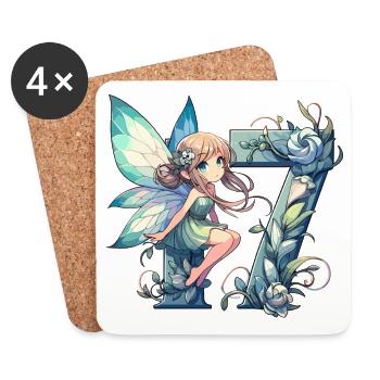 17 Years Fairy Elf Cute Birthday Gift - Coasters (set of 4) - white - Front