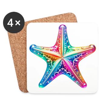Starfish - Coasters (set of 4) - white - Front