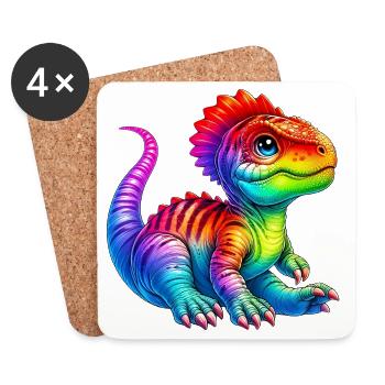 Dinosaur - Coasters (set of 4) - white - Front