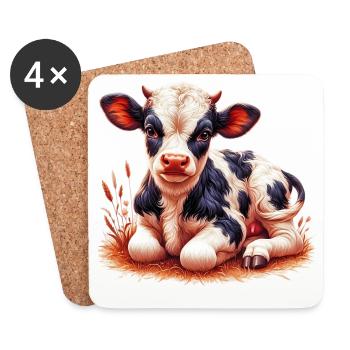 Cow - Coasters (set of 4) - white - Front